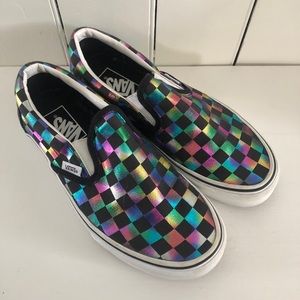 Colorful Checkered Slip-On Vans